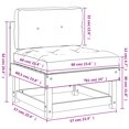 thumbnail image 4 of vidaXL Middle Sofa with Cushions White Solid Wood Pine, 4 of 5