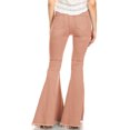 thumbnail image 3 of Feinuhan Women's High Waisted Bell Bottom Flared Jeans, Peach, Small, 3 of 5