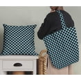 thumbnail image 5 of Soimoi Blue polyester Crepe Fabric Diagonal Check Fabric Prints By Yard 42 Inch Wide, 5 of 5