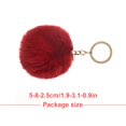 thumbnail image 2 of MesaSe Lovely Fuzzy Ball Keychain Supple Comfortable Key Rings Adorable Practical Key Chains for Children Adults Elderly Students, 2 of 7