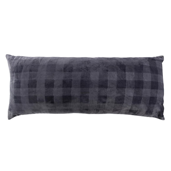 Black Plaid Body Pillow