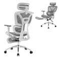 thumbnail image 4 of AKDSteel Chaise de Bureau Ergonomique en Maille avec Dossier Haut, Accoudoirs 3d Réglables, Repose-Pieds Rétractable et Roues pour la Maison Ou le Bureau, 4 of 7