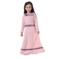 thumbnail image 1 of GDREDA Robe Soleil Fille Été Fille Contraste de Couleurs Manches Longues Robe Jupe Longue Fille Rose,10-11 Ans, 1 of 9