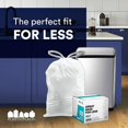 thumbnail image 3 of Plasticplace Trash Bags, Compatible with Simplehuman Code H, 8-9 Gallon Trash Can Liners, White Drawstring Garbage Bags, 100 Count Heavy Du, 3 of 7
