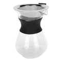 thumbnail image 3 of Verdant Touch Cafetière réutilisable en verre avec filtre en acier inoxydable - Cafetière goutte à goutte manuelle - 400 ml, 3 of 14