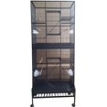 thumbnail image 2 of 2 Color, Extra Large Double Stackable Wrought Iron Flight Bird Breeding Cage for Canary Parakeet Cockatiel Lovebird Finch Bird Cage with Metal Tray and Removable Stand, 2 of 4