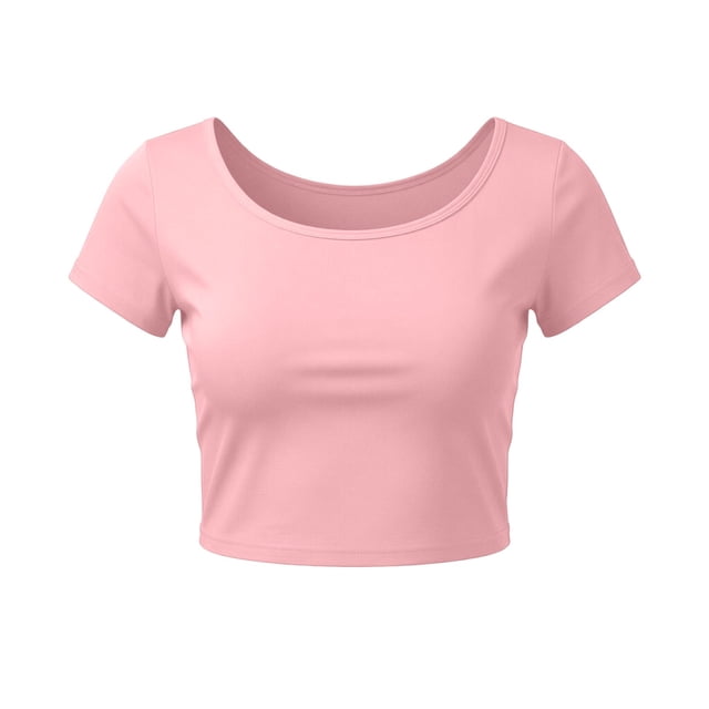 VSSSJ Hauts Courts pour Femmes Manches Courtes Col Rond Extensible Chandail Décontracté Ajusté Uni Confortable Été Basique T-Shirts Courts Kaki Taille Unique