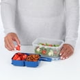 thumbnail image 3 of Sistema To Go Stax Leakproof Food Storage Container, 1 L, Airtight, Stackable, Easy Locking Clips, Blue OR Teal (Colour Not Selectable), 1 Pack, 3 of 7