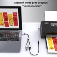 thumbnail image 4 of USB To USB 2.0 Triple USB Port HUB OTG Adapter Cable Hab Data Charging Convertor USB Extension Splitter, USB a To 4 USB,1 x USB HUB Splitter Adapter,Black & Silver, 4 of 9