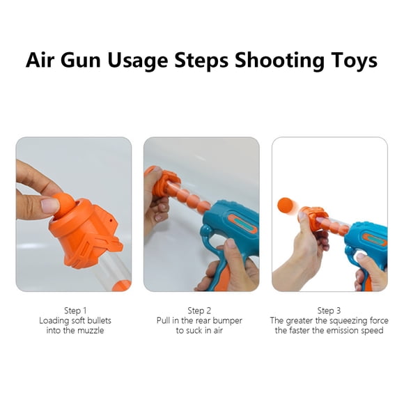 RKSTN Christmas Childrens Plastic Toy Ball Kiddie Play Toy Foam Blasters & Guns Power Popper Ball Guns for Kids Airshooter with Foam Balls Christmas Gifts
