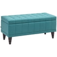 thumbnail image 1 of HOMCOM Banc de Rangement à Dessus Rabattable, Banc Ottoman de Bout de Lit, Vert, 1 of 10