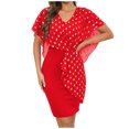 thumbnail image 1 of Birdeem Womens Summer Comfortable, Gentle, Flowering, Gold Plated Dotted Chiffon Dress, 1 of 8
