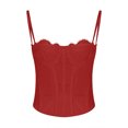 thumbnail image 4 of LSLJS Solid Color Versatile Women Tight Fitting Corset with Lace Lace Lace and Top, Womens Camisole Tank Tops, 4 of 5