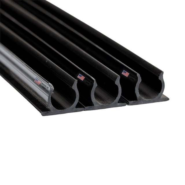 Novelty Lights 40 Pack 0.5in Rope Light Track, 3 Feet Black PVC Channels