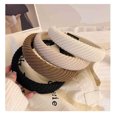 thumbnail image 2 of EGNMCR Knitted Wool Stripe Cloth Hair Hoop New Sweet Hundred Hoop Ferrule Ferrule, 2 of 6