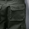 thumbnail image 4 of Sentmoon Mens Cargo Shorts Lightweight Drawstring Elastic Waist Swimsuit Multiple Pockets Straight Wide Leg Solid Color Basketball Shorts 2025 Summer Sport Male for Leisure Wear Army Green XXL, 4 of 6