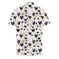 thumbnail image 4 of Weiqiqre Mens Sweatshirt Funny Love Pattern Printed Short Sleeve Quick Dry Button Down Lapel Shirt, 4 of 5