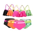 thumbnail image 4 of KYAIGUO 2-12Y Girls Two Piece Swimsuits Set Kids Rash Guard Bathing Suit Sleeveless Swimwear Set, 4 of 8