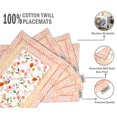 thumbnail image 4 of Vargottam Napperons - Napperon pour Table à Manger, Ensemble de 4 - Serviette en Coton Imprimée et Réversible - Napperons d'Intérieur pour Table de Salle à Manger à la Maison et en Cuisine - Floraux (Pêche), 4 of 5