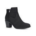 thumbnail image 1 of Unique Bargains Bottines à Talon Bloc Empilé à Bout Rond avec Fermeture Éclair pour Femmes, 1 of 7