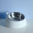 thumbnail image 3 of Bol pour Chat et Chien 15 Degrés Surélevé Antidérapant Cou Incliné Surélevé Acier Inoxydable Blanc, 3 of 5
