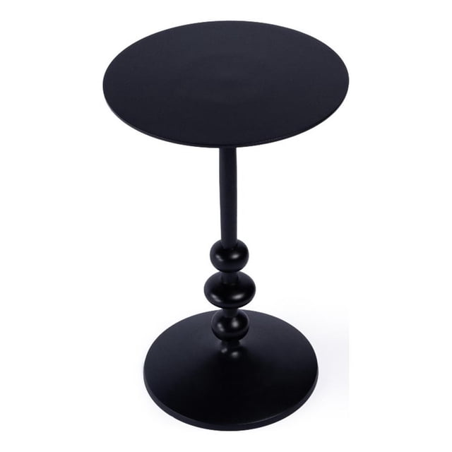 Butler Specialty Company Table d'Appoint Rond en Métal pour l'Extérieur, Fini Noir Mat