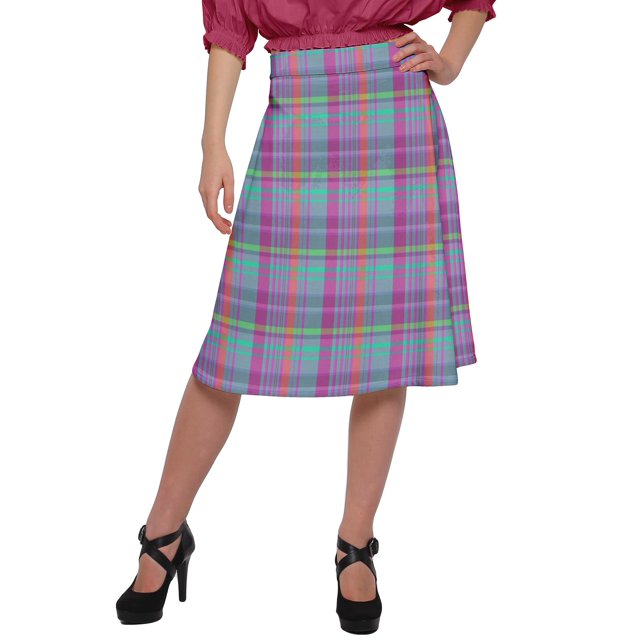 Moomaya Jupe Imprimée pour Femmes en Poly Spandex Tenue Décontractée Jupe d'Été pour Filles