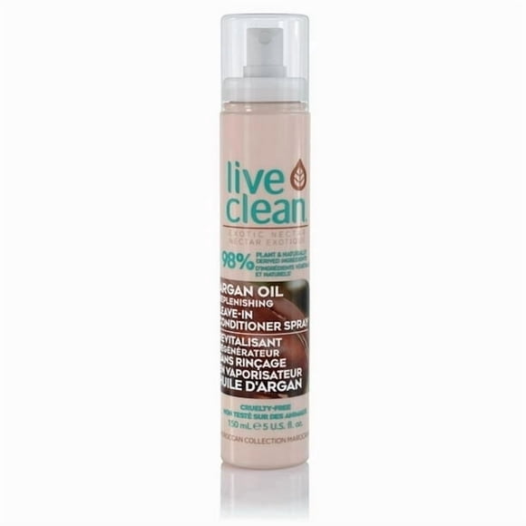 Live Clean Nectar Exotique Huile d'Argan Vaporisateur Revitalisant Sans Rinçage, 150 ml, Revitalisant Sans Rinçage