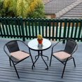 thumbnail image 3 of IH Casa Decor Cross Stripes Outdoor Chairpad Peach - Ensemble De 2, 3 of 3