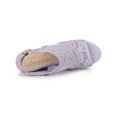 thumbnail image 4 of BLISSFUL STEP Chaussures pour Femmes Sandales à Talon Compensé à Bout Ouvert à Plateforme avec Lacets Fleur Violette 8, 4 of 7