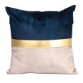thumbnail image 1 of HomeRoots 402658 Or Beige & Bleu Velours Touffeté Carré Oreiller&44; Multi Couleur, 1 of 1
