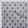 thumbnail image 3 of oneOone Cotton Silk Fabric Peacock Feather Ikat Printed Craft Fabric BTY 42 Inch Wide, 3 of 4
