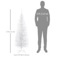 thumbnail image 3 of HOMCOM Pencil Christmas Tree, Slim Xmas Tree with Realistic Branches, 3 of 9