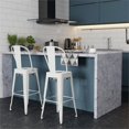 thumbnail image 2 of Simpli Home Fletcher Tabouret de Bar Industriel en Métal de 30 Pouces Blanc (Ensemble de 2), 2 of 9