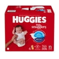 thumbnail image 1 of Huggies Little Snugglers Baby Diapers, Size Newborn (up to 10 lbs), 144 Ct, 1 of 9