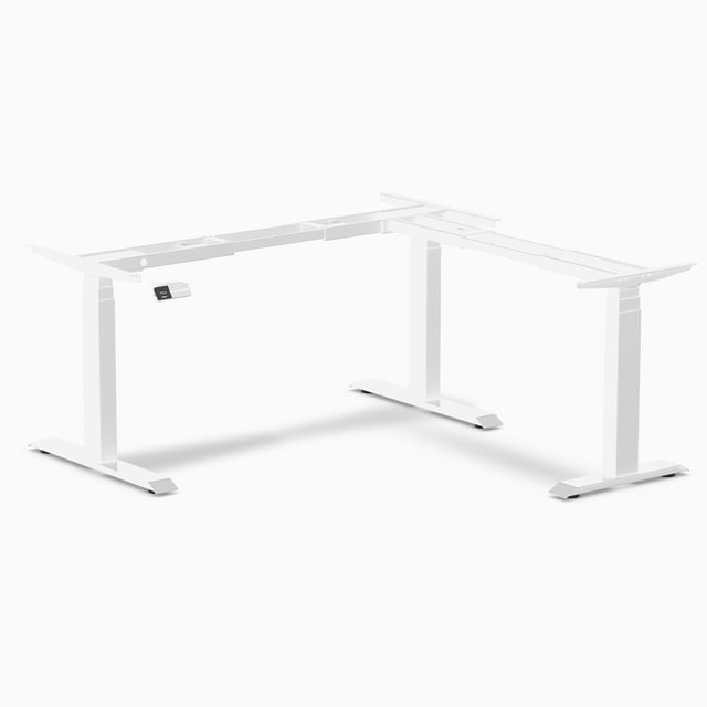 Desky Cadre de Bureau en L Assis-Debout - Blanc