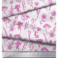 thumbnail image 2 of Soimoi Rose Moss Tissu Georgette Feuilles et Imprimé Floral d'Onagre 1 Yard 42 Pouces de Large, 2 of 3