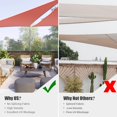 thumbnail image 3 of Yescom 2 Pack 20 Ft 97% UV Block Triangle Sun Shade Sail Canopy Outdoor Patio Backyard, 3 of 11