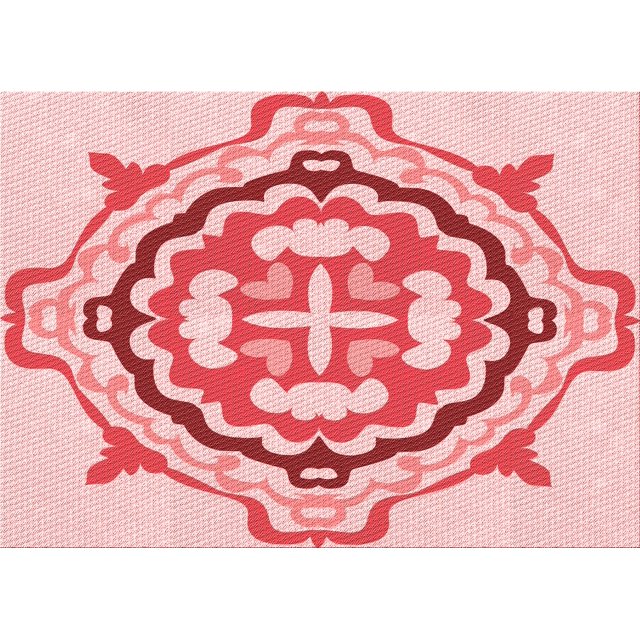 Ahgly Tapis Rectangulaire Lavable en Machine Intérieur Transitionnel Rouge Clair Rose, 5 Pieds x 7 Pieds