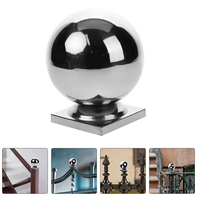 WHAMVOX 1Pcs Guard Rail Ball Silver Stainless Steel For Fences 6.60X3.93X3.93in