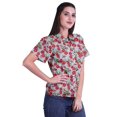 thumbnail image 3 of Moomaya Chemise à Manches Mi-Longues Imprimée pour Femmes, Col Boutonné, Haut Décontracté, 3 of 5