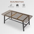 thumbnail image 4 of Yiwa Industrial Style Dining Table, 70.87" Wood & Metal Table, Seats 6-8, Sturdy Gray Table for Kitchen, Dining Room, 4 of 7