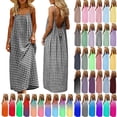 thumbnail image 1 of NSLGXD Robes de Plage pour Femmes Mode Couleur Dégradée Robe Sans Manches Décontractée Dos Nu Bretelles Spaghetti Été Longues Robes Robe Violette, Taille P-3TG, 1 of 10