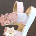 thumbnail image 4 of Children Girls Sandals Princess Open-toed Soft Bottom Flowers Roman Beach Shoes, 4 of 9