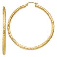 thumbnail image 1 of Boucles d'Oreilles Créoles Rondes 3mm en Or Jaune 14K, 1 of 3