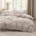 thumbnail image 1 of Bedsure Linen Duvet Cover Queen Size - Soft Prewashed Queen Duvet Cover Set, 3 Pieces, 1 Duvet Cover 90x90 Inches with Zipper Closure and 2 Pillow Shams, Comforter Not Included, 1 of 6