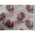 thumbnail image 4 of oneOone Cotton Poplin Fabric Peacock Block Decor Fabric Printed BTY 56 Inch Wide, 4 of 4