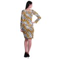 thumbnail image 3 of Moomaya Womens Full Sleeve Printed Midi Length Printed Bodycon Dress, 3 of 6