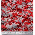 thumbnail image 1 of Soimoi Velvet Fabric Two Tone With Grey Camouflage Printed Fabric 1 Yard 58 Inch Wide, 1 of 3