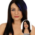 thumbnail image 2 of Riforla Jolies Filles Pince à Clip à l'Avant Frange de Cheveux Extension de Cheveux Pièce Perruques Fines pour Femmes Bleu, 2 of 4
